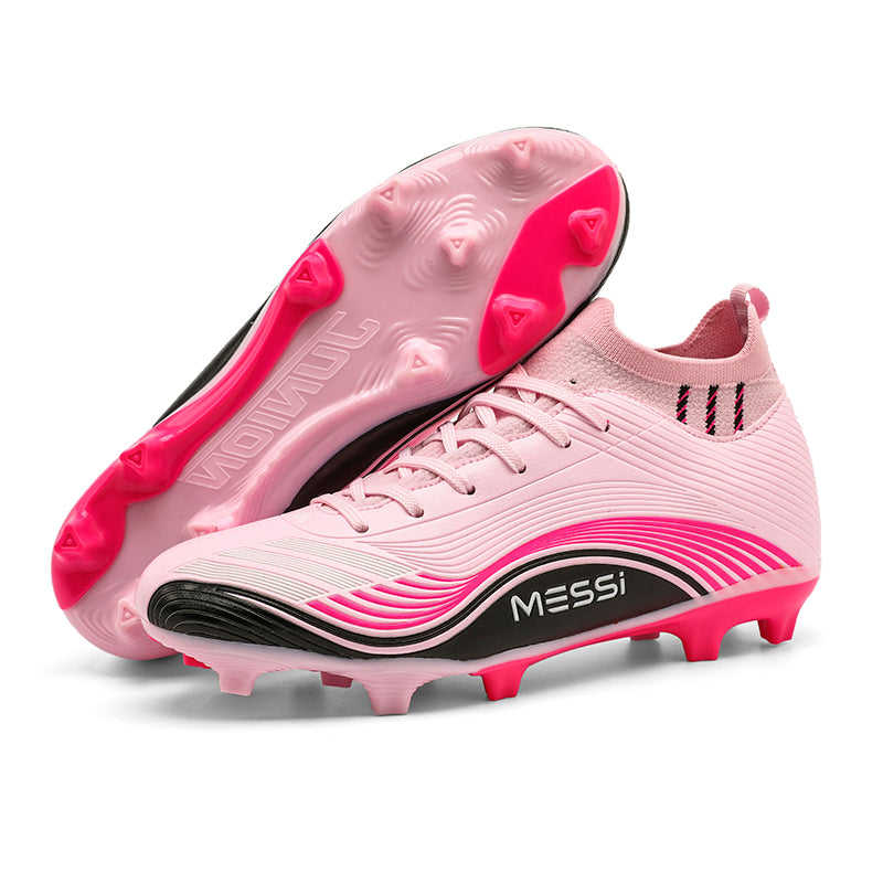 Men's AG Artificial Grass Soccer Cleats, Inspired Breathable Knit Football Shoes, Anti-Slip Athletic Boots for Synthetic Turf-Yinzu256