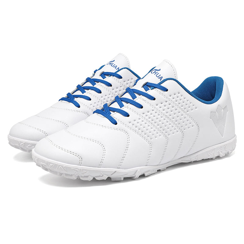 TF Turf Soccer Cleats, Low‑Top Lace‑Up Synthetic Leather Turf Football Boots, Perforated Breathable Upper TF‑Stud Soccer Shoes for Adult & Youth Artificial Turf Training & Matches, Multi‑Color Options-ygtx-SD53