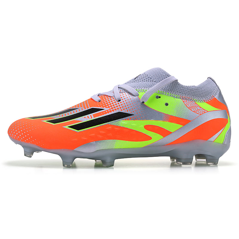 Artificial Grass Soccer Cleats, Breathable Knit Collar Football Boots, Textured Control Training Sneakers-Yinzu618
