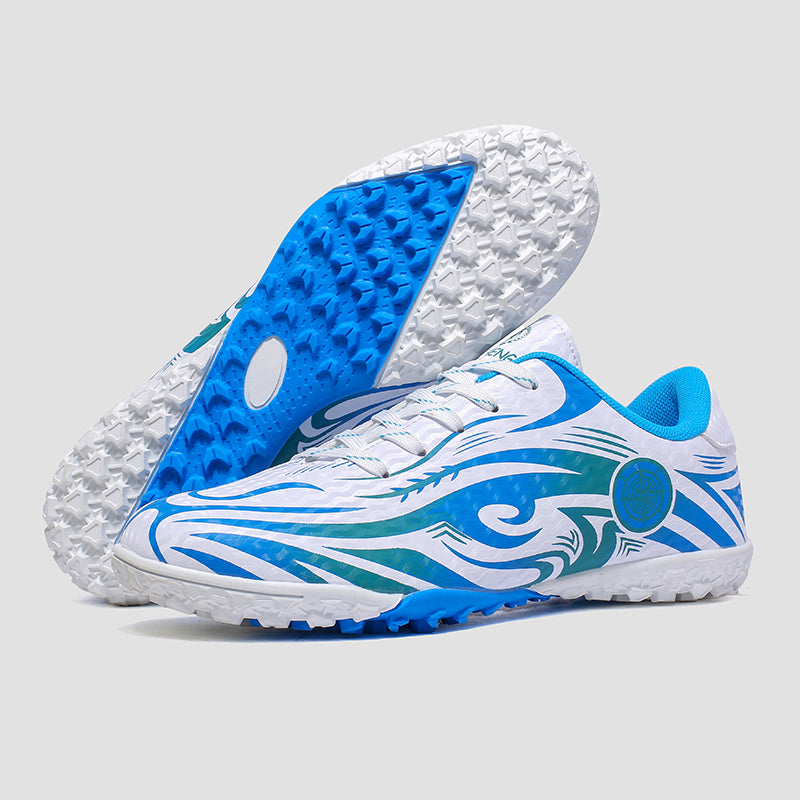  Turf Soccer Cleats, Artificial Grass Football Shoes, Breathable Tribal Print Training Sneakers for Synthetic Turf (Multiple Colors)-Yinzu316-1