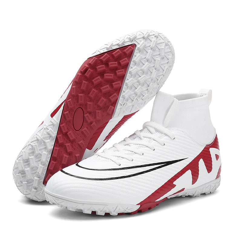 High-Top TF Turf Soccer Cleats, Sock Collar Football Shoes, Lightweight Breathable Non-Slip Training Sneakers-Yinzu23033-1