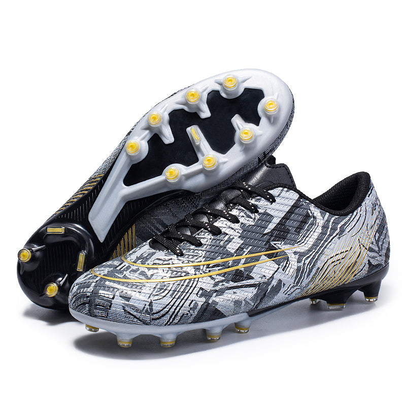 Low Top AG Soccer Cleats, Artificial Ground Short Studs Football Boots, Lightweight Textured Woven Upper Professional Soccer Shoes for Adult Youth Outdoor Artificial Grass Training & Match, 3‑Color Available-baobu-D761-1