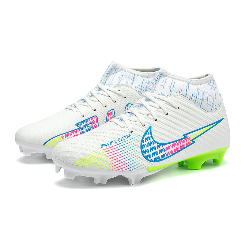 Youth High Top Soccer Cleats AG Football Boots, Professional Outdoor Grass Training Soccer Shoes, Lightweight Non-Slip Athletic Football Cleats, Multiple Color Options-xuanle-596