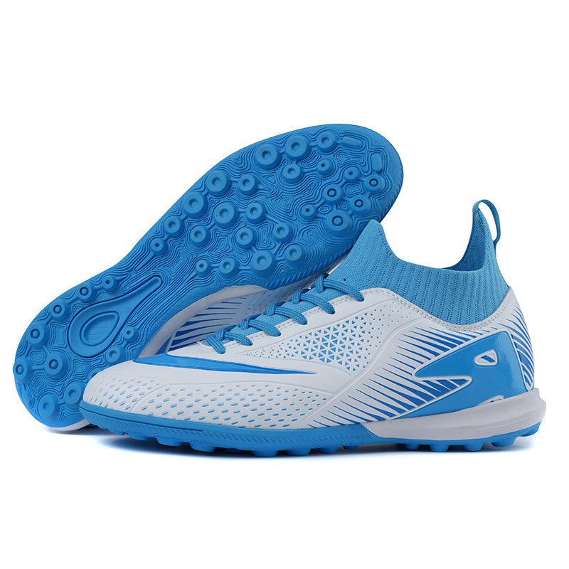 High Top TF Soccer Cleats, Turf Football Boots, Non-Slip Short Studs Artificial Turf Soccer Shoes for Adult Training and Matches-zhuoshi773G