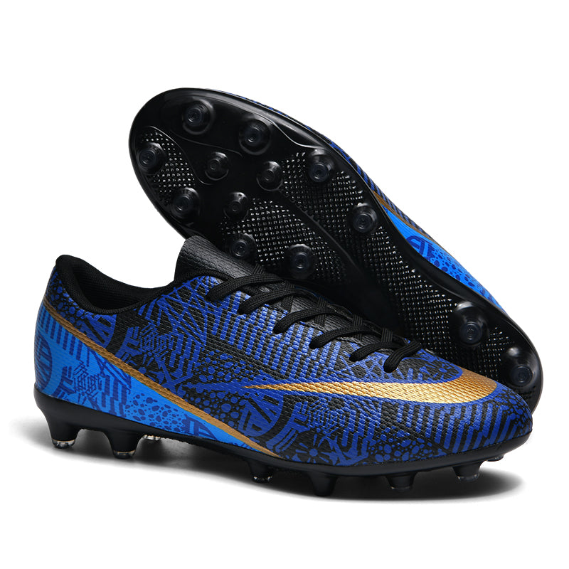 Artificial Grass Soccer Cleats, Abstract Tribal Print Football Boots, Lightweight Breathable Artificial Ground Training Sneakers-Yinzu008