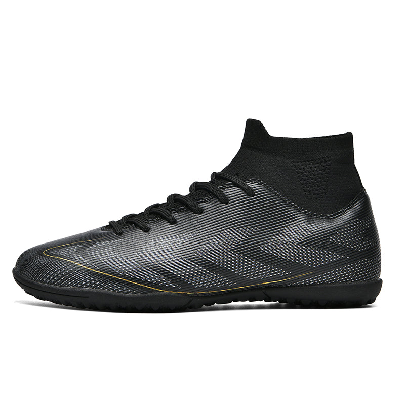Turf Soccer Cleats, High-Top Sock Ankle Football Shoes, Breathable Knit Athletic Boots for Indoor & Artificial Turf Courts-Hxh2609-1