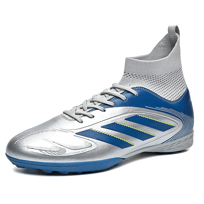 Soccer Cleats High Top Turf Shoes, Professional Football Boots with Breathable Sock Liner, Lightweight Athletic Training Soccer Shoes for Indoor Outdoor Competition, Youth & Adults-Yinzu802L