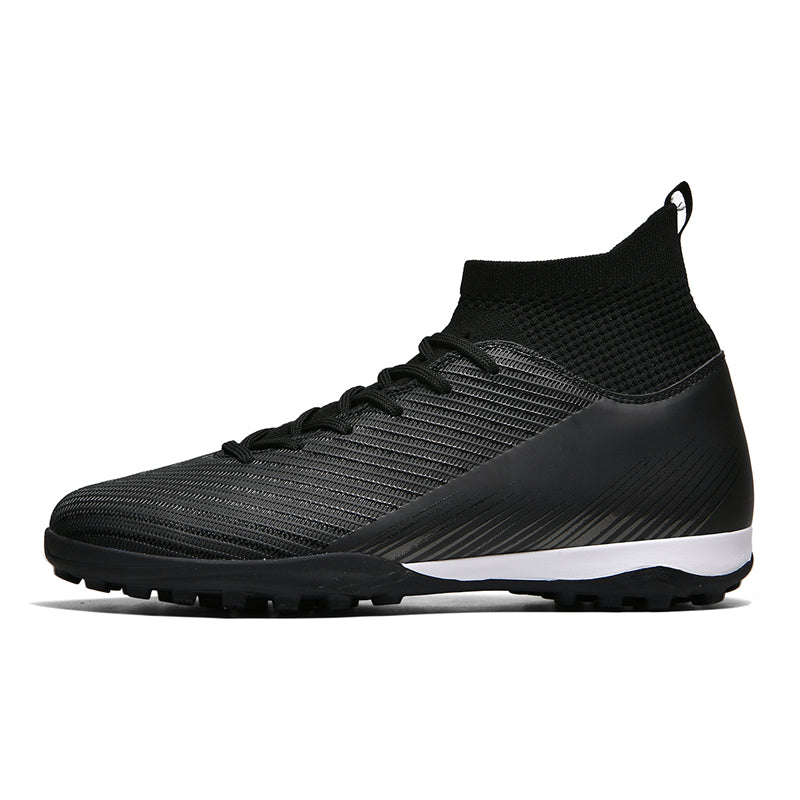 Turf Soccer Cleats, High-Top Knit Football Shoes, Gradient Print Breathable Training Sneakers for Artificial Turf-Hxh2607G-1