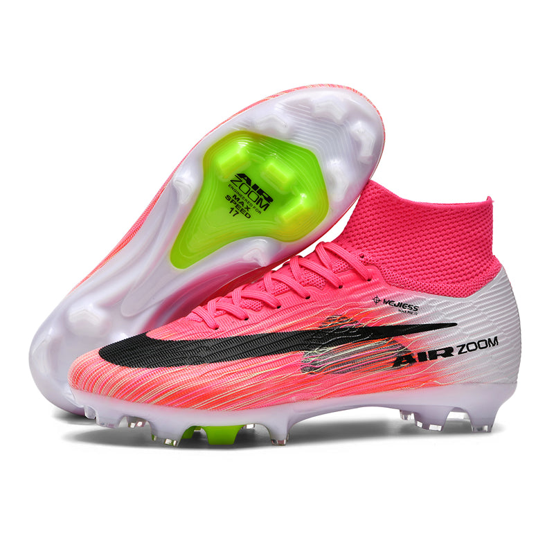 Professional Men AG Soccer Cleats High-Top Football Shoes Outdoor Competition Firm Ground Athletic Training Shoes For Youth & Adult-WEJIESS2706