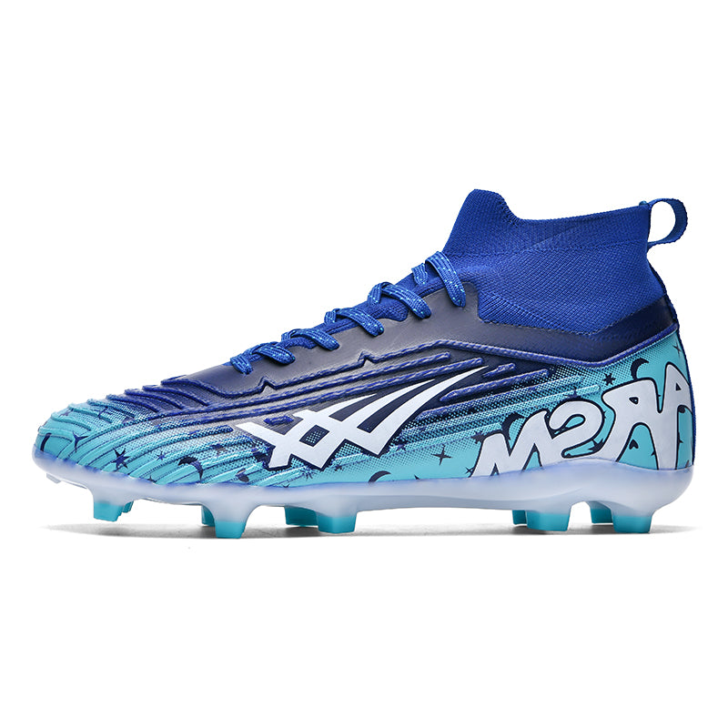 High Top AG Soccer Cleats, Professional Football Boots, Non-Slip Breathable Soccer Shoes for Outdoor Artificial Grass Training & Match-zhuoshi-SM099