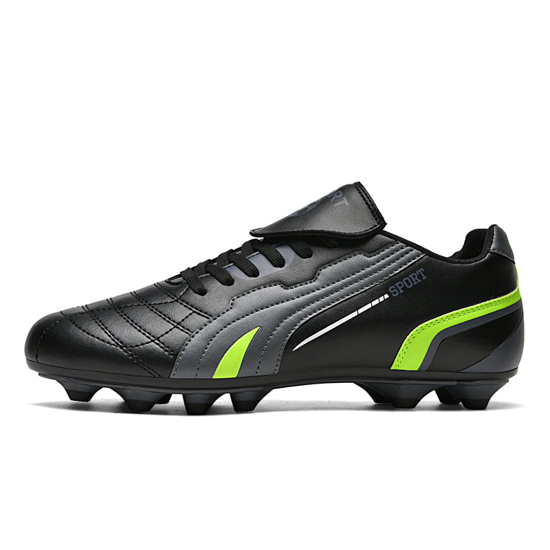 Artificial Grass Soccer Cleats, Classic Fold-Over Tongue Football Shoes, Anti-Slip Athletic Boots with Synthetic Leather Upper for Synthetic Turf-Hxh-ZJ892