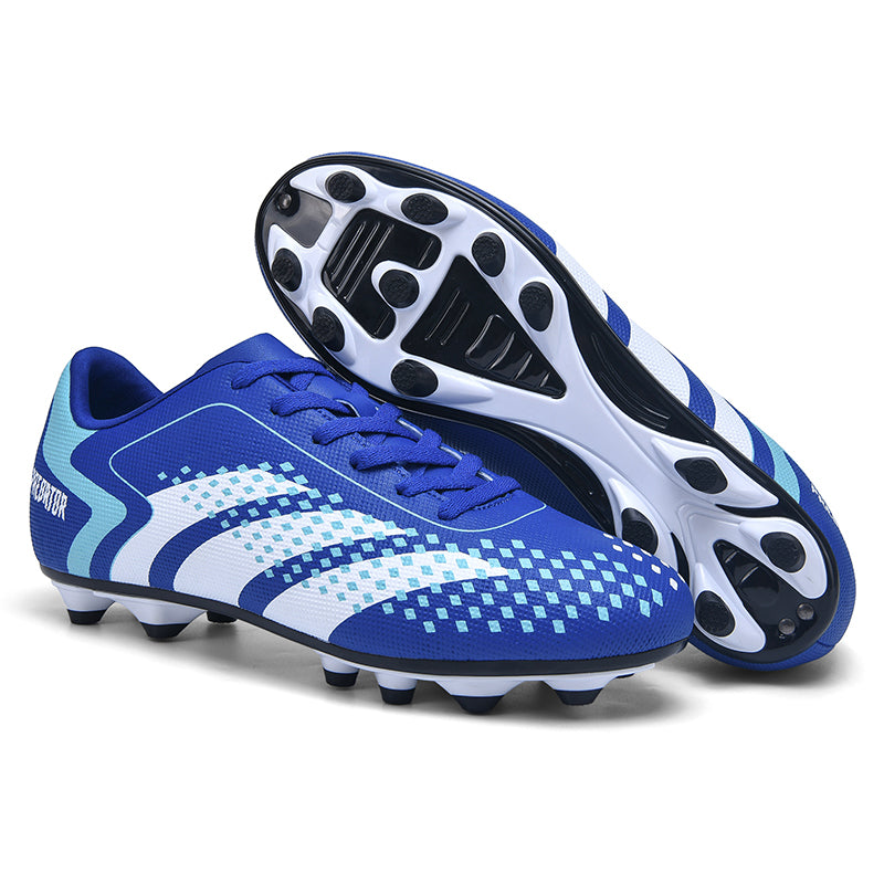 Men&Women Youth AG Artificial Ground Soccer Cleats, Lace‑Up Artificial‑Ground Studded Football Boots, Diamond‑Dot Textured Synthetic Upper Soccer Shoes for Artificial Grass for Women&Men-baobu2305