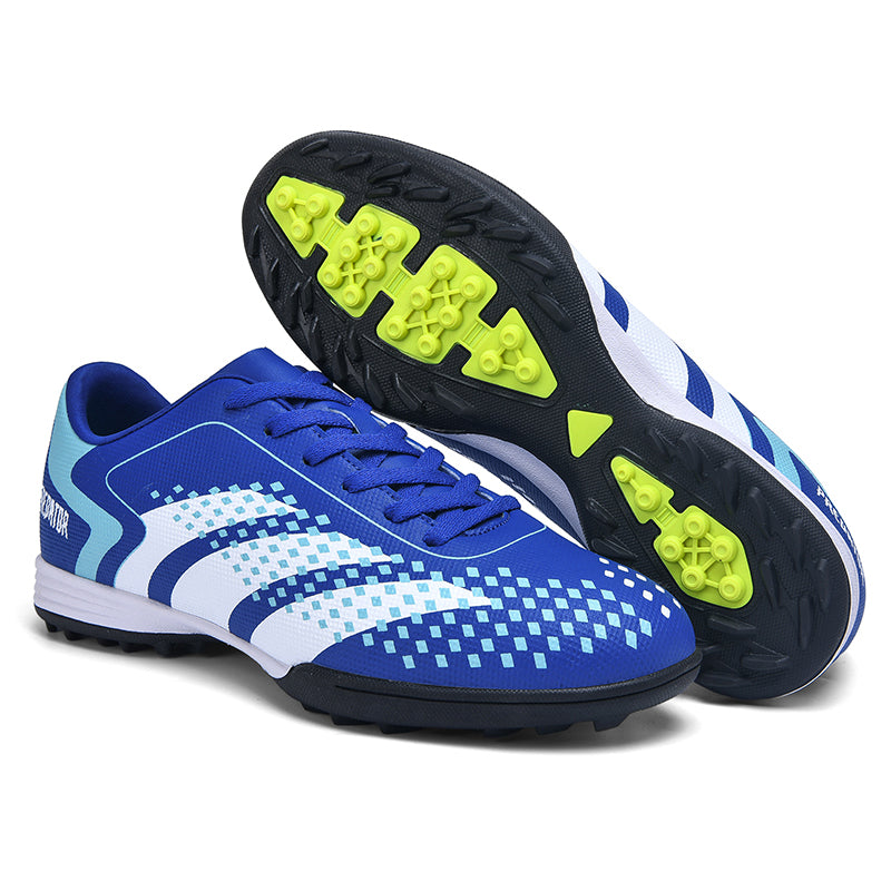 Men&Women Youth TF Turf Soccer Cleats, Lace‑Up Short‑Stud Turf Football Boots, Diamond‑Dot Textured Synthetic Upper Soccer Shoes for Artificial Turf for Men&Women-baobu2305-1