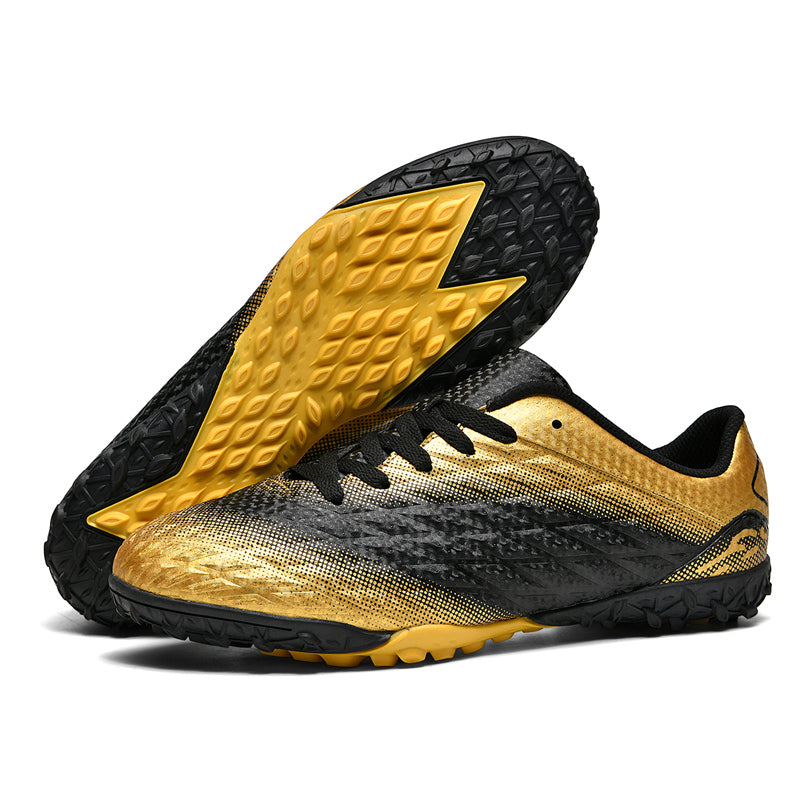 TF Turf Soccer Cleats, Low‑Top Lace‑Up Turf Football Boots, Diamond‑Textured Gradient Print Upper TF‑Stud Soccer Shoes for Adult & Youth Artificial Turf Training & Matches-xile-L007