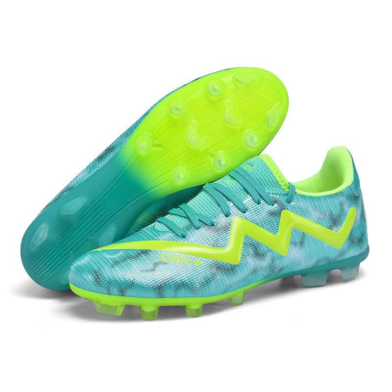 AG Artificial Grass Soccer Cleats, Breathable Mesh Upper Lace-up Football Boots, Non-Slip AG Stud Soccer Shoes for Artificial Turf Matches & Training-zhuoshi2466
