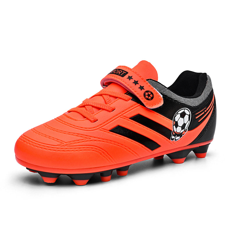 Kids/Youth AG Soccer Cleats - Artificial Grass Football Boots, Easy On/Off Strap Training Sneakers, Lightweight Non-Slip Spikes for Boys & Girls-Yinzu803L-1