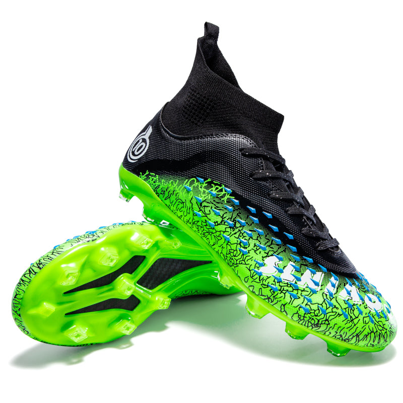 High Ankle AG Soccer Cleats, Knitted Sock Collar Football Boots, Textured Upper Soccer Shoes for Outdoor Grass Training & Competition-chuanghai-X8823