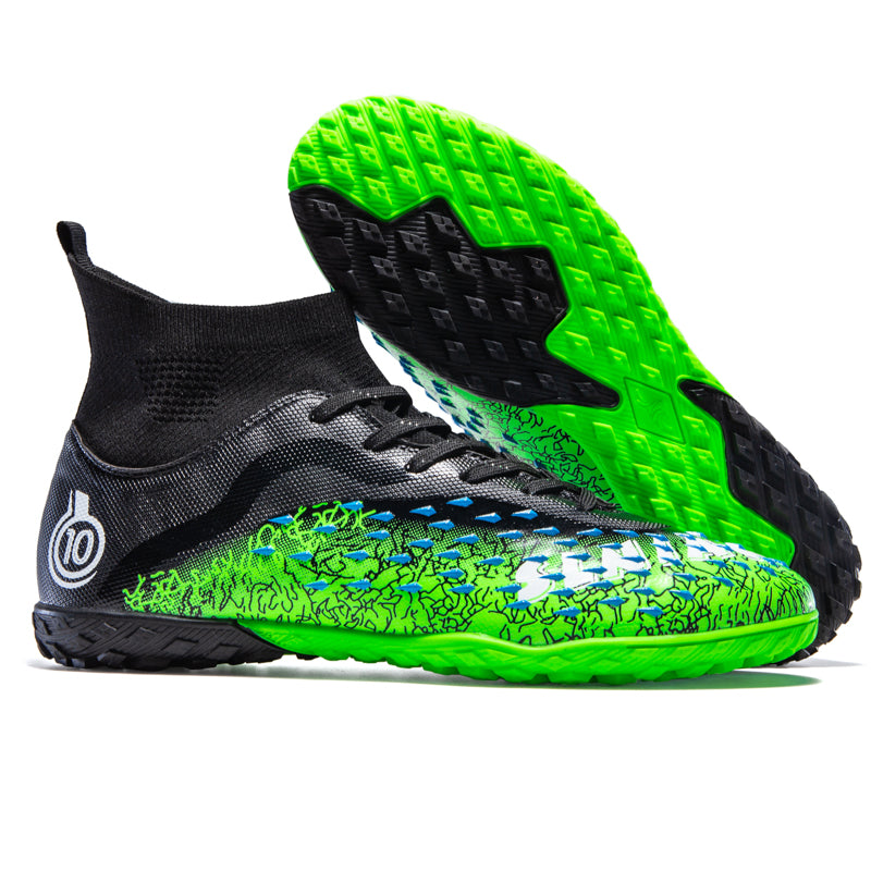 High Ankle TF Turf Soccer Cleats, Knitted Sock Collar Turf Football Boots, Textured Upper Soccer Shoes for Artificial Turf Training-chuanghai-X8823