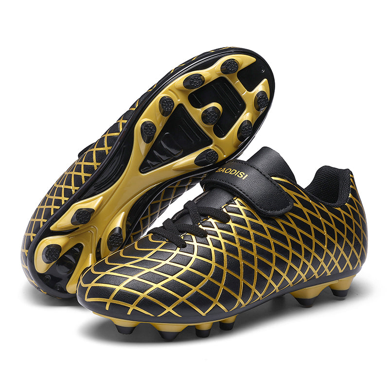 AG Soccer Cleats, Boys Girls Hook and Loop Fastener Football Shoes, Artificial Grass Soccer Boots Lightweight Non‑Slip for Little Kids Big Kids Outdoor Training Matches, Multiple Color Options-junhao207