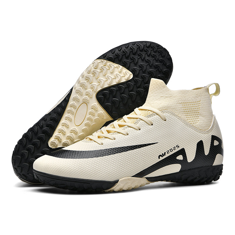 Professional TF Football Cleats, High-Top Athletic Football Boots for Turf/Artificial Grass, Breathable Training Shoes with High-Ankle Sock Design and Anti-Slip Rubber Sole-WEJIESS-M2039