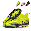 CR7 High-Top Soccer CleatsAG Artificial Grass Football Shoes with Breathable Sock Collar, Traction Studs & Bold Graphic Design for Matches & Training-WEJIESS033