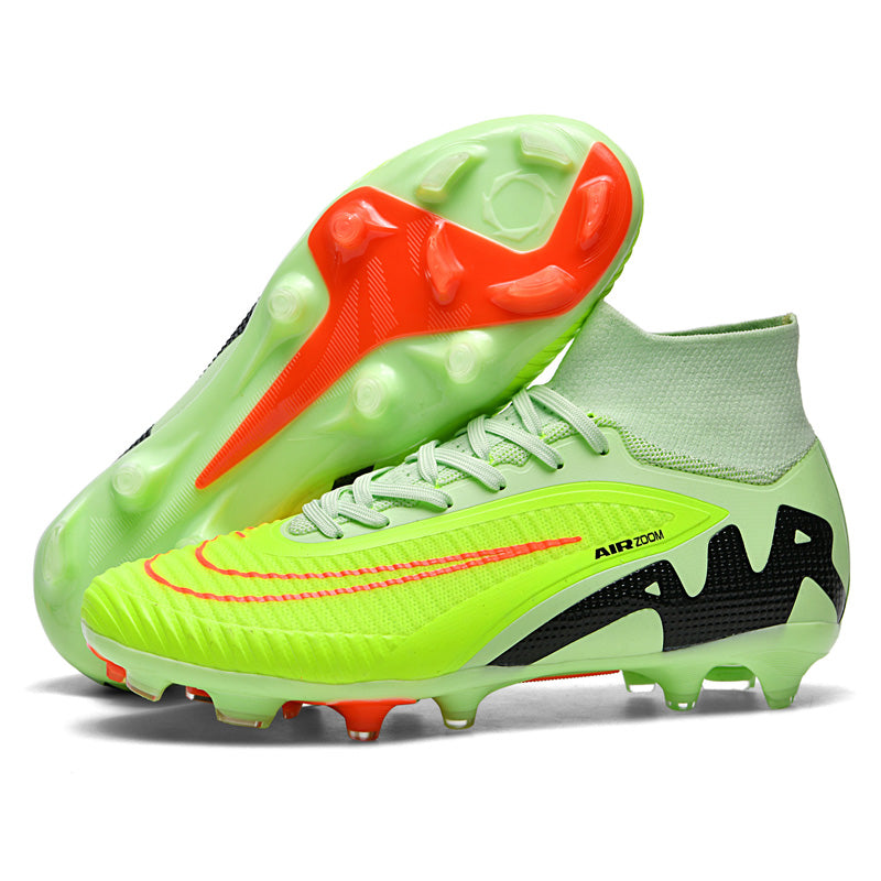 High-Top AG Soccer Cleats with Air Zoom, Artificial Grass Football Boots, Speed-Focused Training Sneakers for Youth & Adults-Yinzu2699