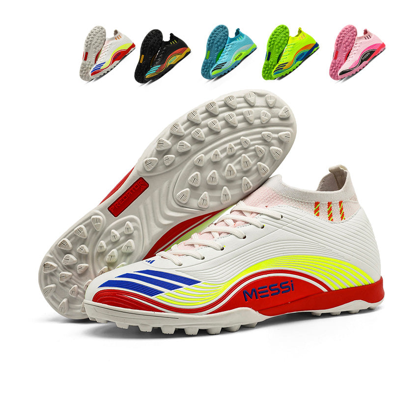 Turf Soccer Cleats, Messi-Inspired Breathable Football Shoes, Non-Slip Athletic Training Sneakers for Artificial Turf-Yinzu256