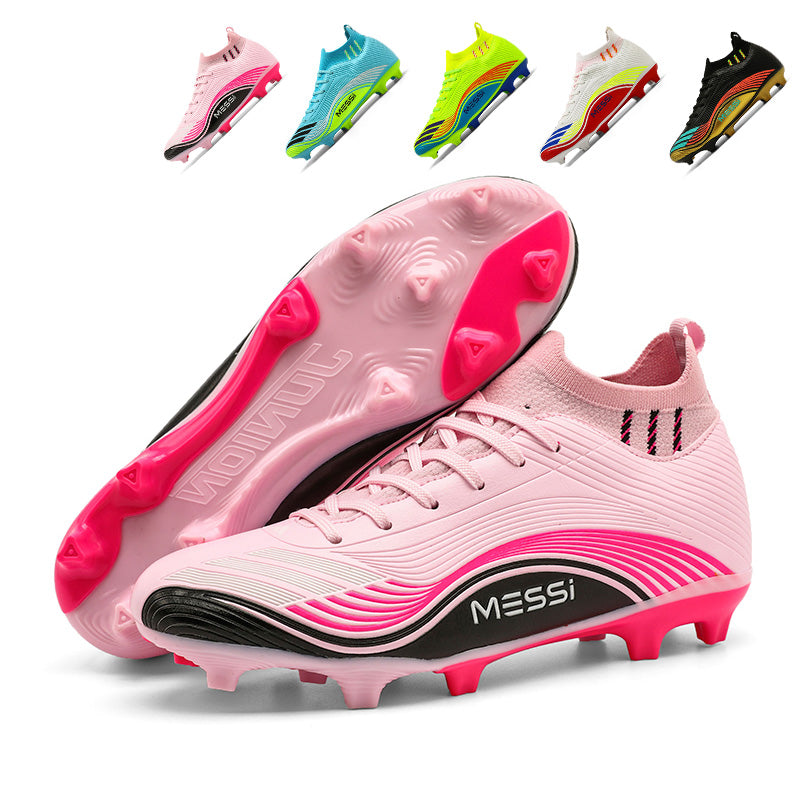 Men's AG Artificial Grass Soccer Cleats, Inspired Breathable Knit Football Shoes, Anti-Slip Athletic Boots for Synthetic Turf-Yinzu256