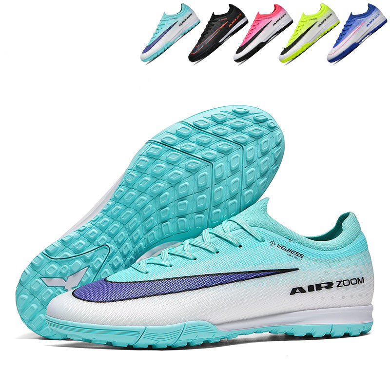 TF Turf Soccer Cleats, AIR ZOOM Style Breathable Knit Football Shoes, Non-Slip Athletic Training Sneakers for Artificial Turf-Yinzu2708