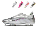 AG Laceless Teamgeist Soccer Cleats, Artificial Grass Football Boots, Breathable Sock Collar Training Sneakers for Synthetic Turf-Yinzu2352