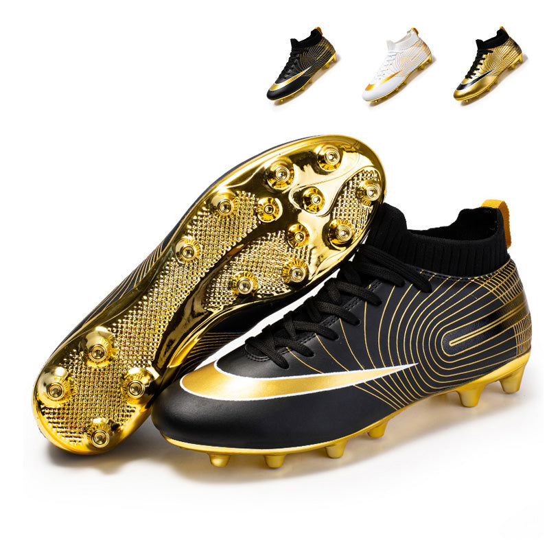 High‑Top AG Soccer Cleats, Sock Ankle Artificial Grass Football Cleats Lightweight Non‑Slip Athletic Training Shoes for Youth Boys Men Outdoor Matches, Multiple Color Options-baobu32751-1G