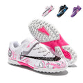 Kids TF Turf Soccer Cleats with Strap, Boys &amp; Girls Graffiti Football Shoes, Breathable Training Sneakers for Artificial Grass (Multiple Colors)-Yinzu-X2505