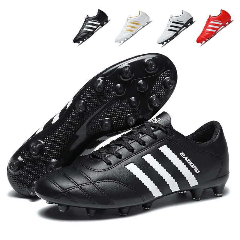 AG Soccer Cleats, Low‑Top Lace‑Up Classic Artificial Grass Football Boots, Stitched Synthetic Leather Upper with 3‑Stripe Design AG‑Stud Soccer Shoes for Adult & Youth Artificial Turf Training & Matches, Multi‑Color Options-xile-M8505