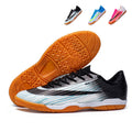 Youth & Adult IN Indoor Futsal Soccer Shoes, Non‑Marking Rubber Flat Outsole Futsal Boots, Lightweight Gradient Printed Upper Indoor Court Football Shoes for Boys Girls Men Women-baobu-K04-3