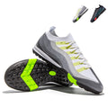 Turf Soccer Cleats, Mid-Top Iridescent Gradient Knit Football Shoes, Anti-Slip Training Sneakers for Artificial Turf-Hxh2511Z-1