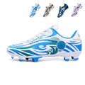 Men's AG Artificial Ground Soccer Cleats, SHENG Artificial Grass Football Boots, Durable Tribal Print Training Sneakers for Natural Grass-Yinzu316-1
