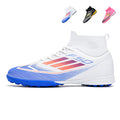 F50 High-Top Turf Soccer Cleats, Artificial Grass Football Shoes, Breathable Knit Collar Training Sneakers-Yinzu709