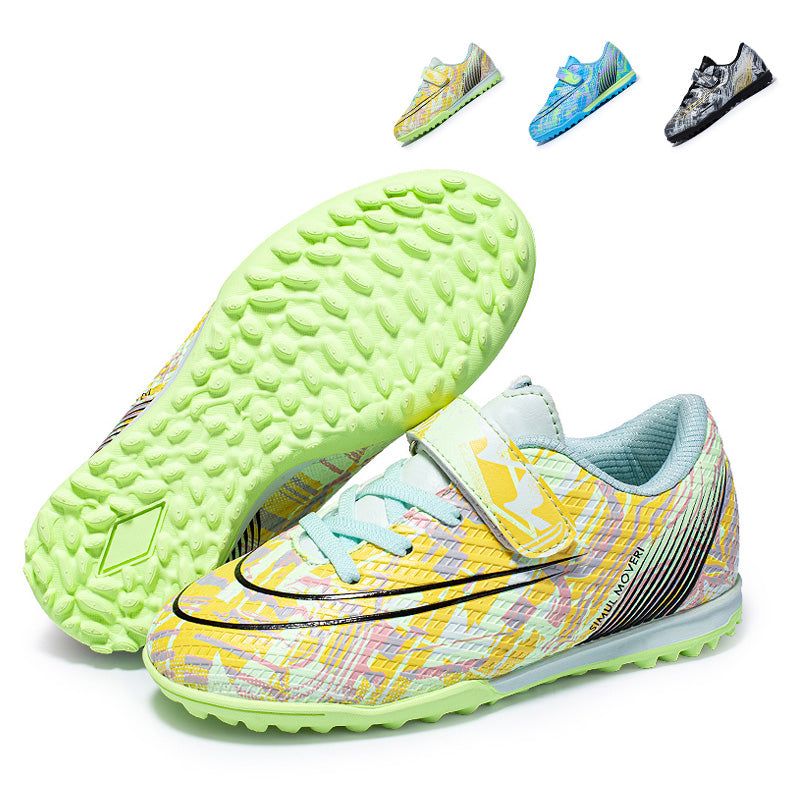 TF Soccer Cleats, Hook and Loop Toddler Little Kid Turf Football Shoes, Non‑Slip Rubber Studs Youth Soccer Boots for Boys Girls Training Game, Multi‑Color Options-baobu761-1