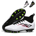 Professional  High-Top Soccer Cleats, Breathable Athletic Football Boots with High-Ankle Sock Design, Lightweight Outdoor (AG) Competition Training Shoes-WEJIESS1913