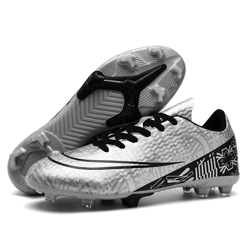 AG Soccer Cleats, Artificial Grass Football Boots, Breathable Graffiti Print Training Sneakers for Synthetic Turf (Multiple Colors)-Yinzu-J03