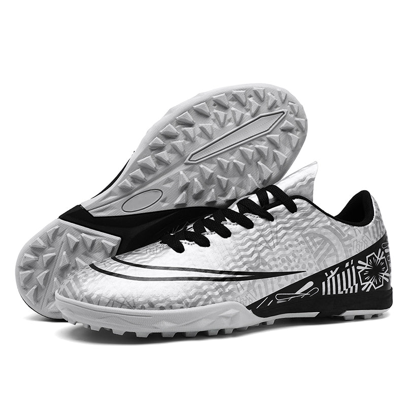 TF Turf Soccer Cleats, Artificial Grass Football Shoes, Breathable Graffiti Print Training Sneakers for Synthetic Turf (Multiple Colors)-Yinzu-J03