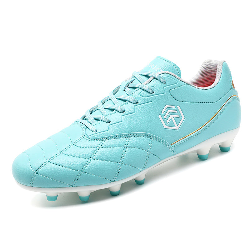 Artificial Grass Soccer Cleats, Low-Top Quilted Leather Football Shoes, Anti-Slip Athletic Boots for Synthetic Turf-Hxh-T2506