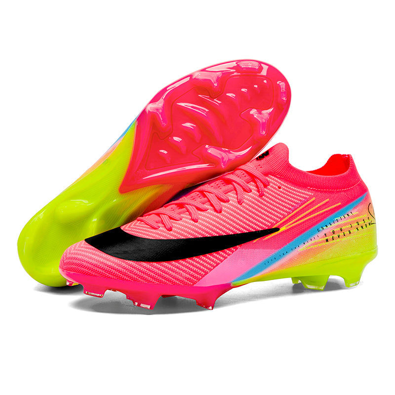 AG Artificial Grass Soccer Cleats, Low-Top Lace-Up Football Boots  Signature Print, Breathable Knit Athletic Shoes for Outdoor Synthetic Turf-zusheng667