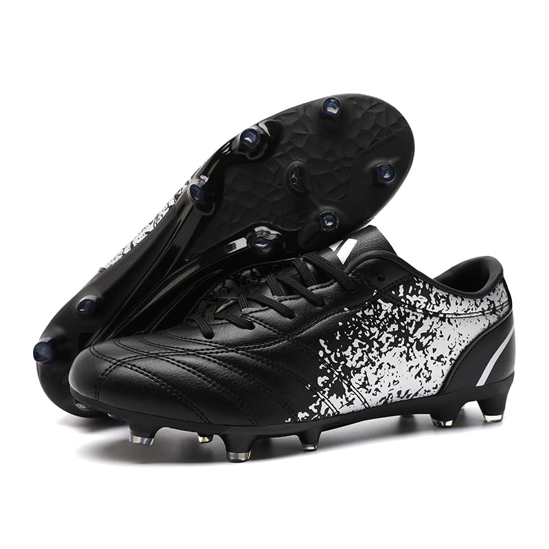 Turf Soccer Cleats, Low-Top Graffiti Print Football Shoes, Breathable Athletic Training Sneakers for Indoor &amp; Turf Courts-Hxh257
