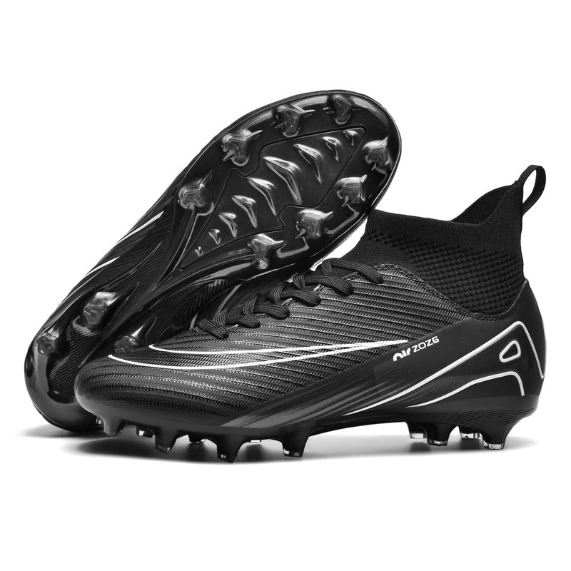 Men's High-Top AG  Football Shoes- Breathable AthleticFootball Cleats for Youth & Adult Training,  High-Ankle Sock Design and Round Stud OutsoleMatches & Competitive Play-WEJIESS2501-2