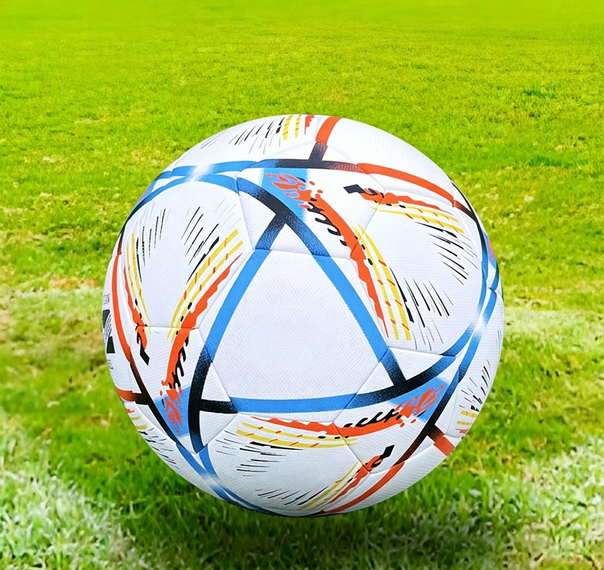 Official Size 5 Soccer Ball, Durable PU Leather Football for Adults/Kids, Indoor/Outdoor Training Match Ball (Multiple Styles)