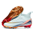 High-Top AG Artificial Grass Soccer Cleats - Metallic Gradient Football Boots for Youth & Adult Training, Matches & Competitive Play-WEJIESS801