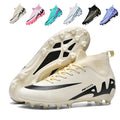 Professional AG Football Shoes for Men & Youth, High-Top Football Boots with Ankle Support, Lightweight Artificial Grass Soccer Shoes with Enhanced Ball Control Texture for Training & Competition-WEJIESS-M2039