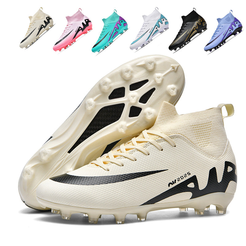 Professional AG Football Shoes for Men & Youth, High-Top Football Boots with Ankle Support, Lightweight Artificial Grass Soccer Shoes with Enhanced Ball Control Texture for Training & Competition-WEJIESS-M2039