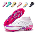 Professional High-Top Soccer Cleats, Anti-Slip Breathable Football Boots for AG, Lightweight Athletic Outdoor Training Shoes for Youth and Adults-Yinzu2440